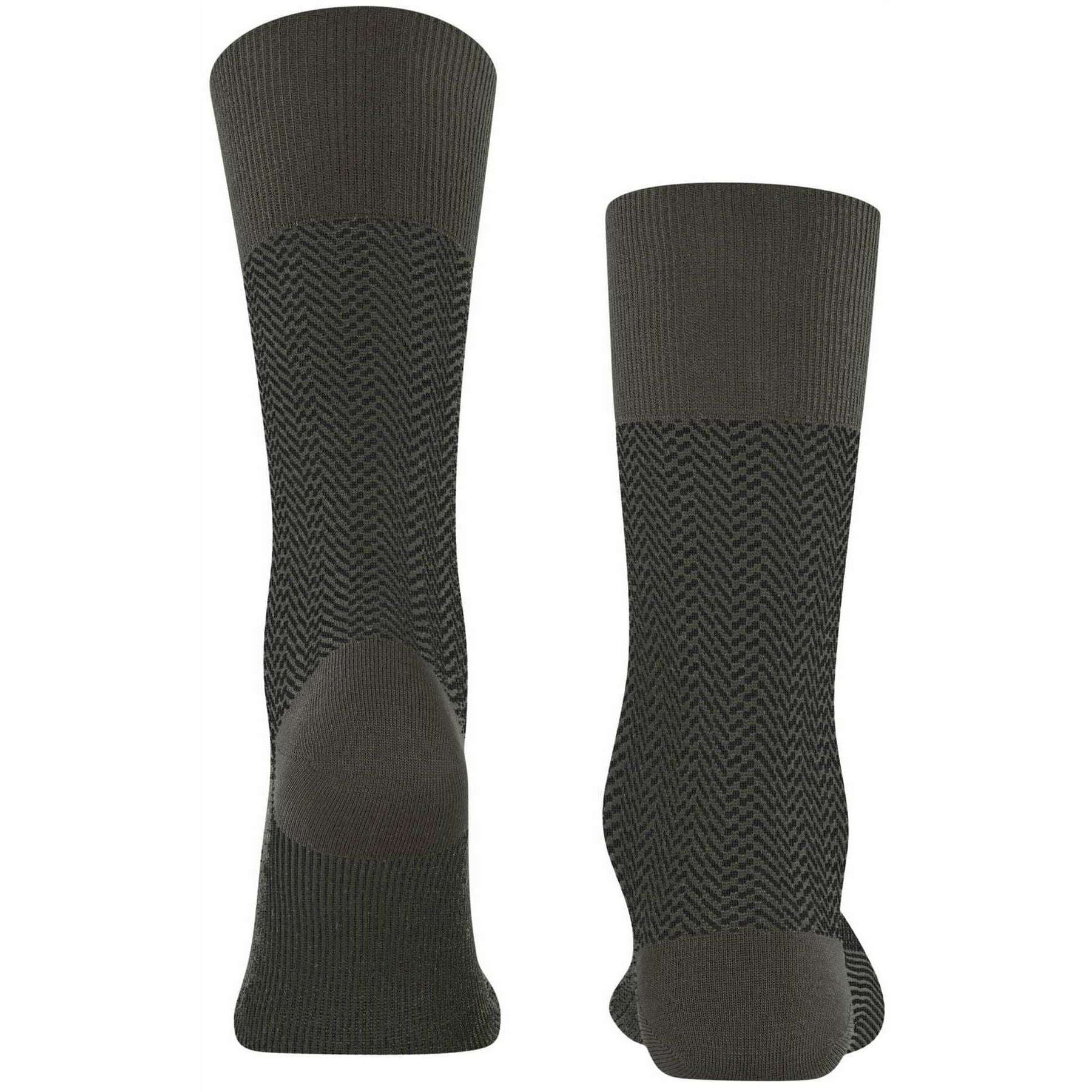 Falke Airport Herringstripe Socks - Military Green - Image 3