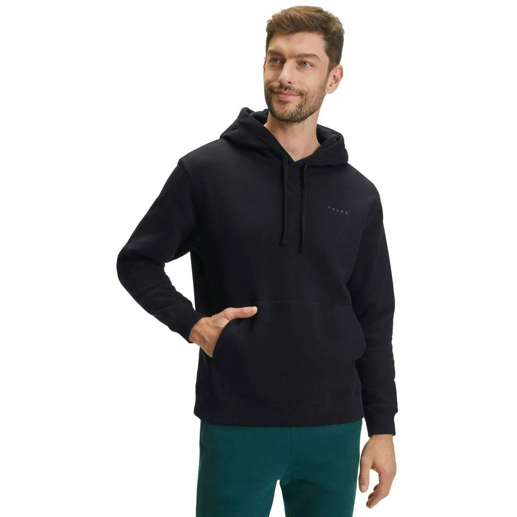 Falke Brushed Hoodie - Black - Image 2