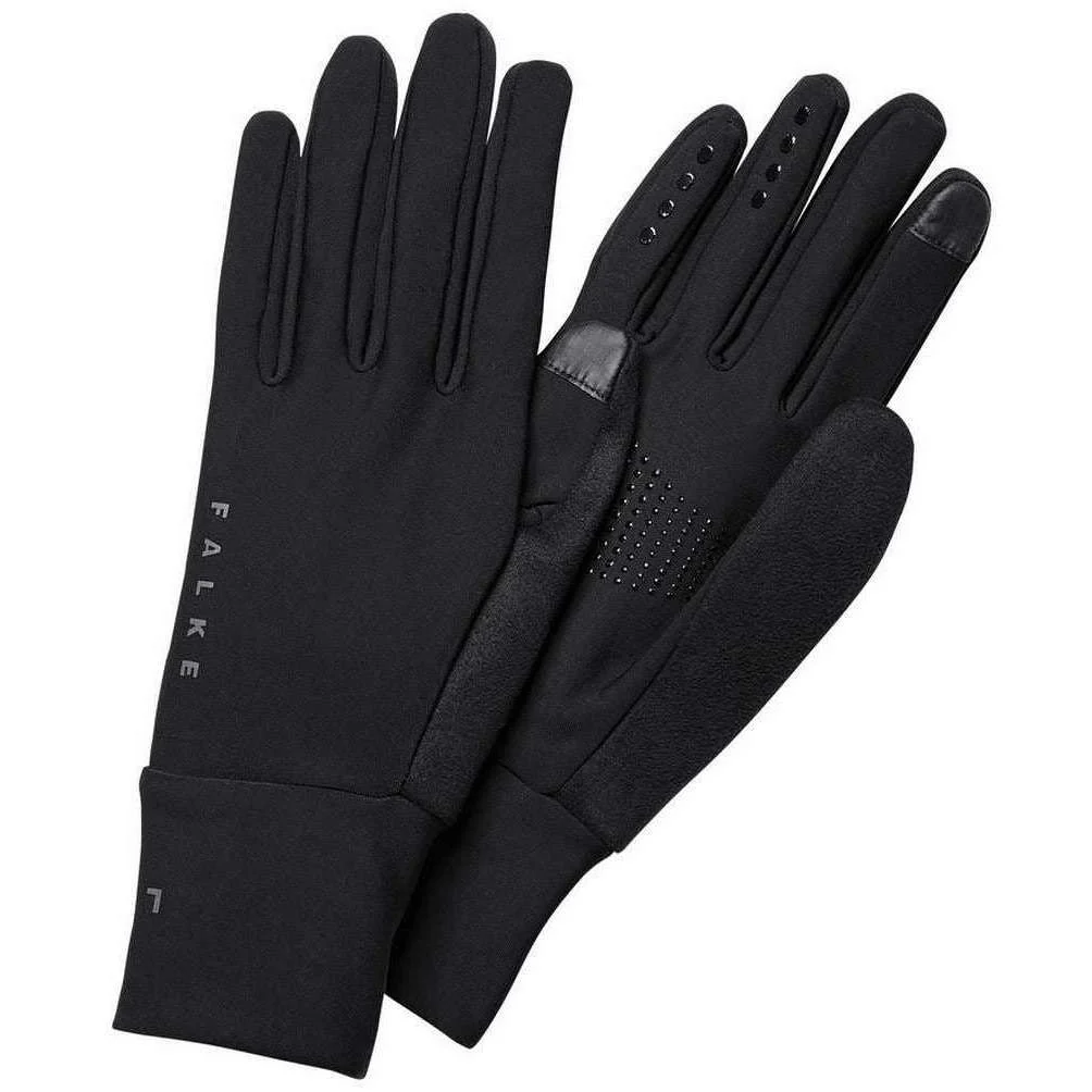 Falke Brushed Touchscreen Gloves - Black - Image 2
