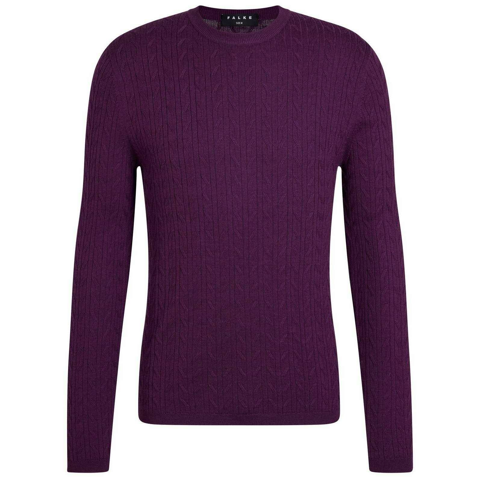 Falke Cashmere Touch Crew Neck Sweater - Aubergine Purple