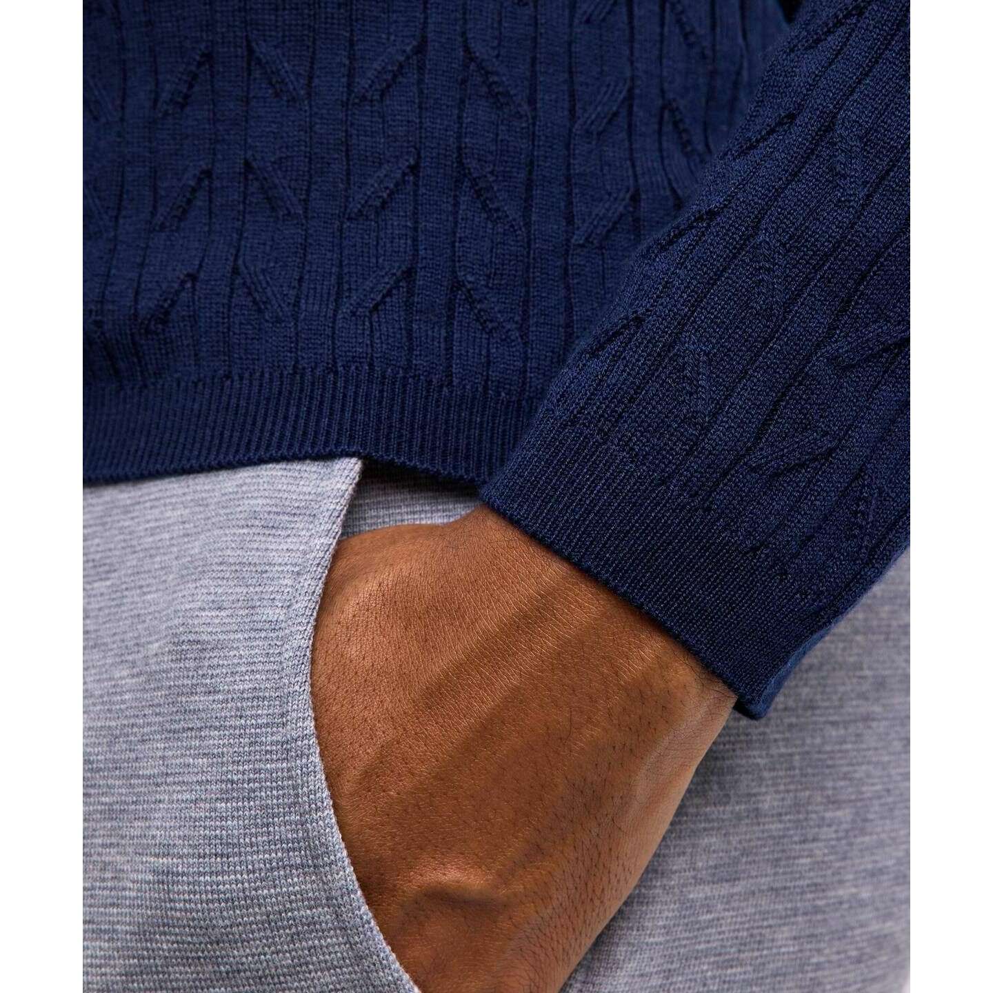 Falke Cashmere Touch Crew Neck Sweater - Space Blue - Image 5
