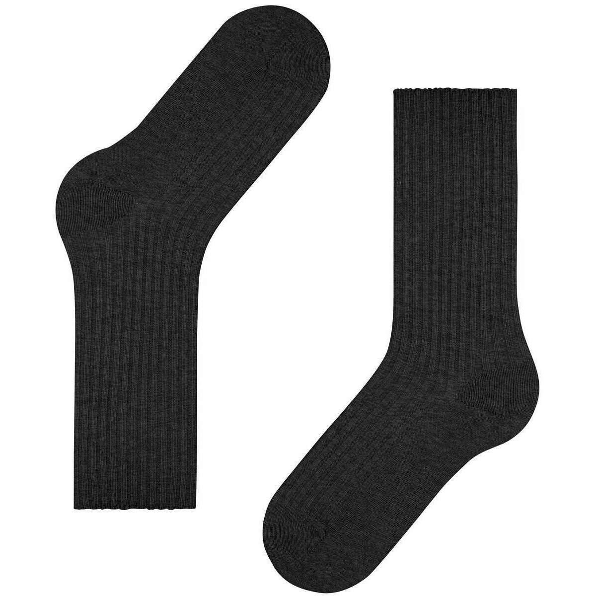 Falke Cosy Wool Boot Socks - Anthracite Mel Grey - Image 5