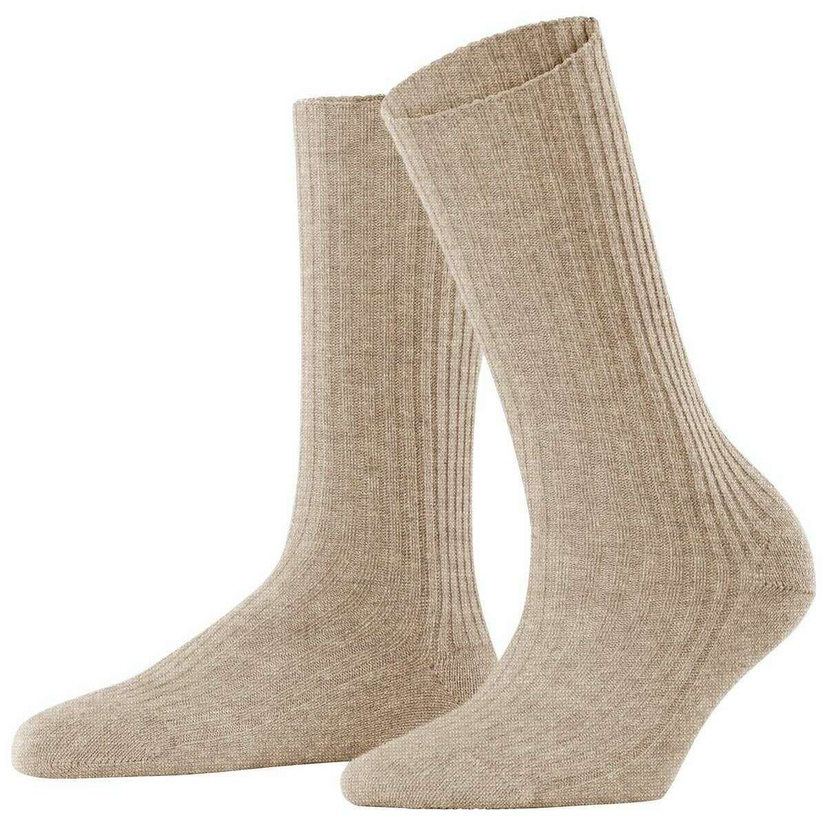 Falke Cosy Wool Boot Socks - Beige Mel