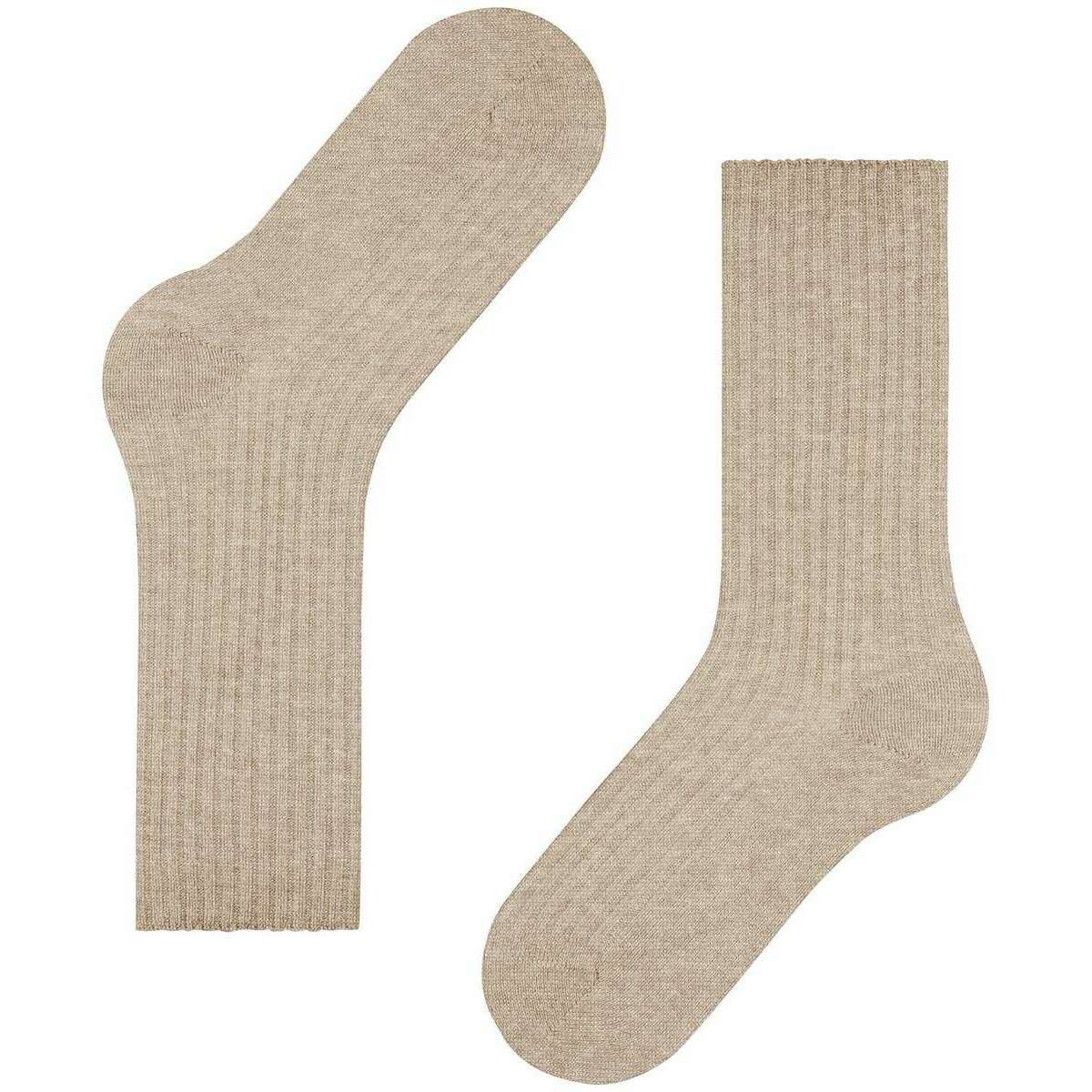 Falke Cosy Wool Boot Socks - Beige Mel - Image 5