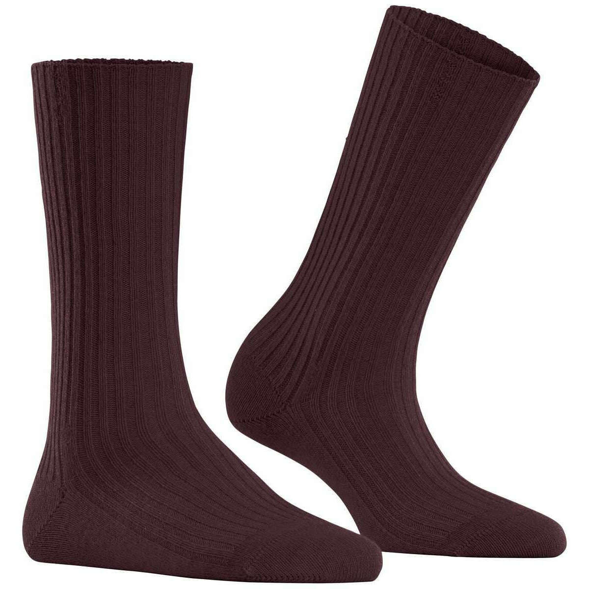 Falke Cosy Wool Boot Socks - Burgundy - Image 2