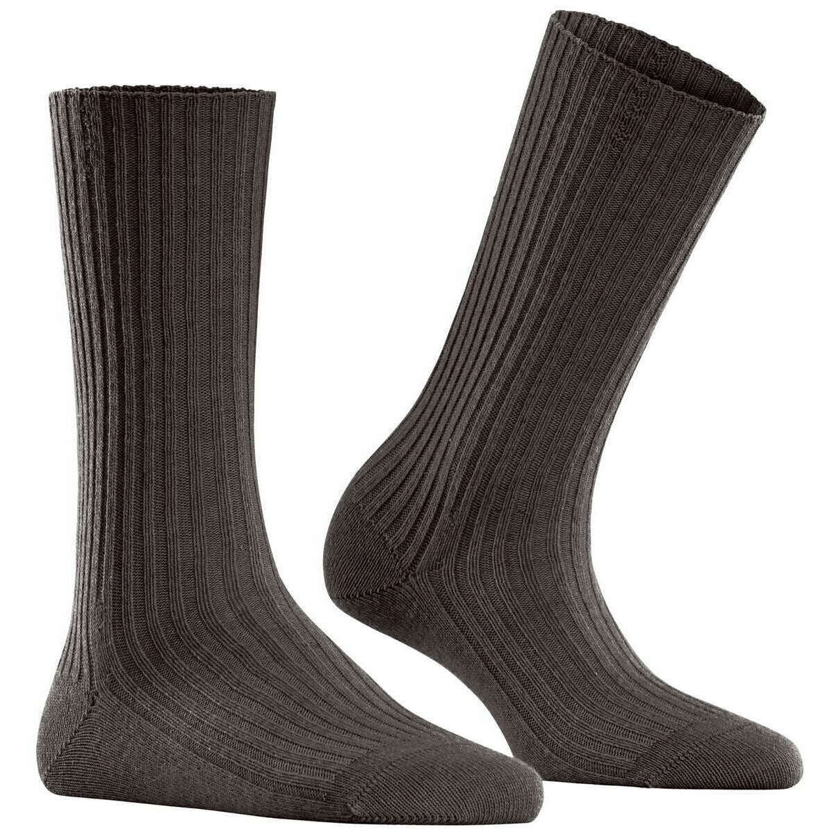 Falke Cosy Wool Boot Socks - Dark Brown - Image 2