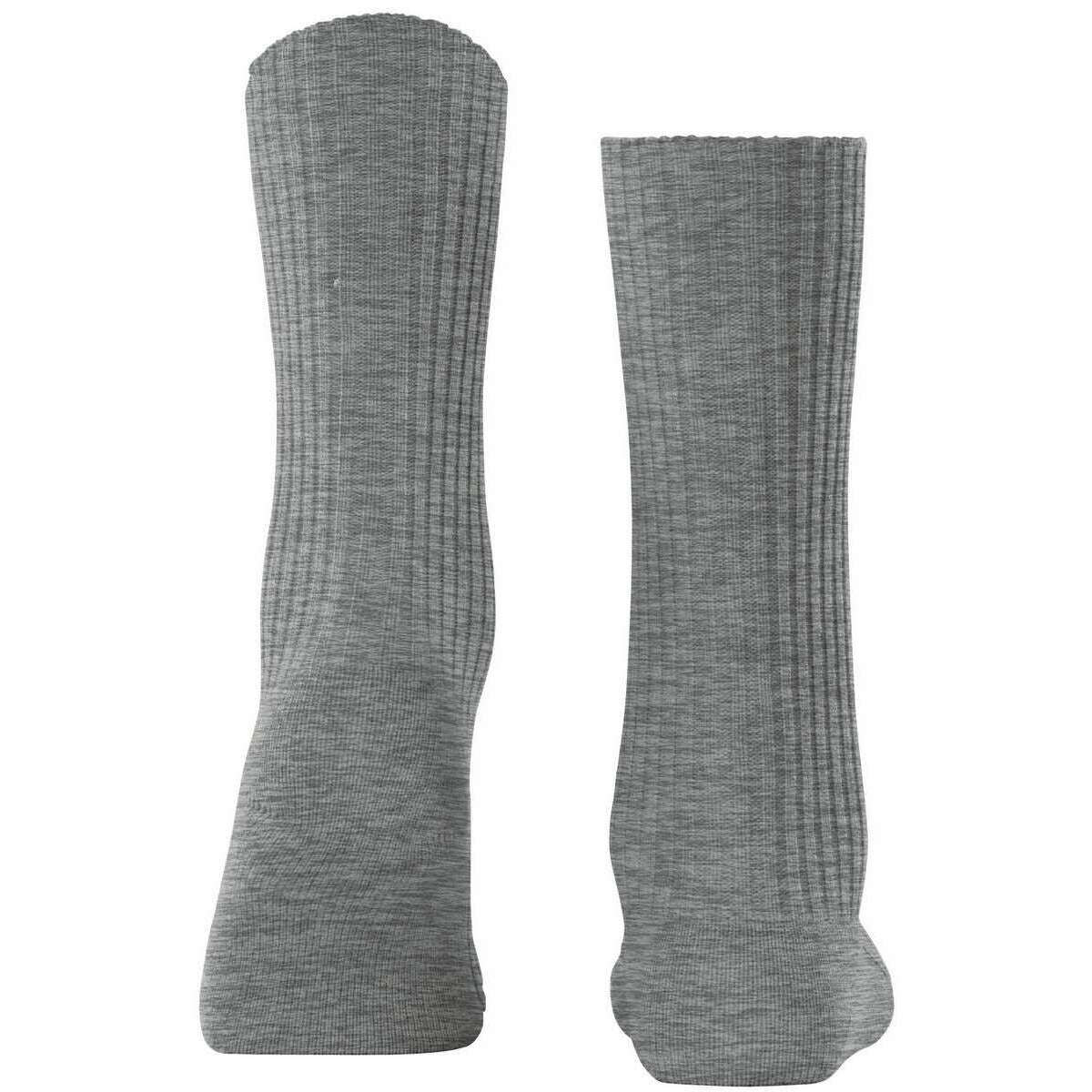 Falke Cosy Wool Boot Socks - Light Grey Mel - Image 3