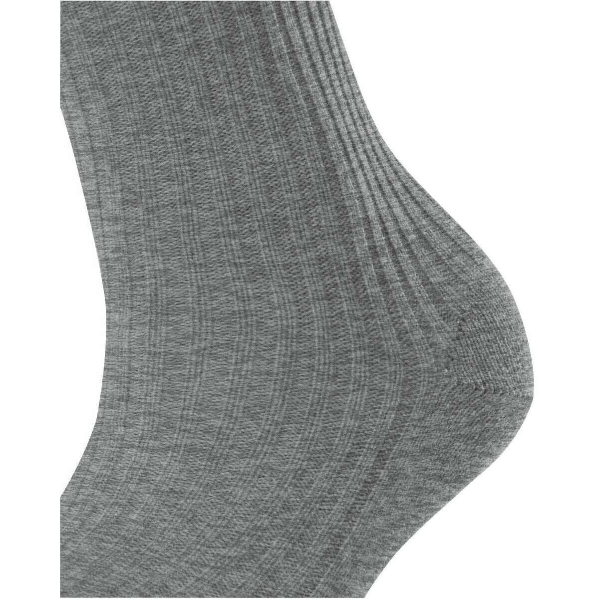 Falke Cosy Wool Boot Socks - Light Grey Mel - Image 4