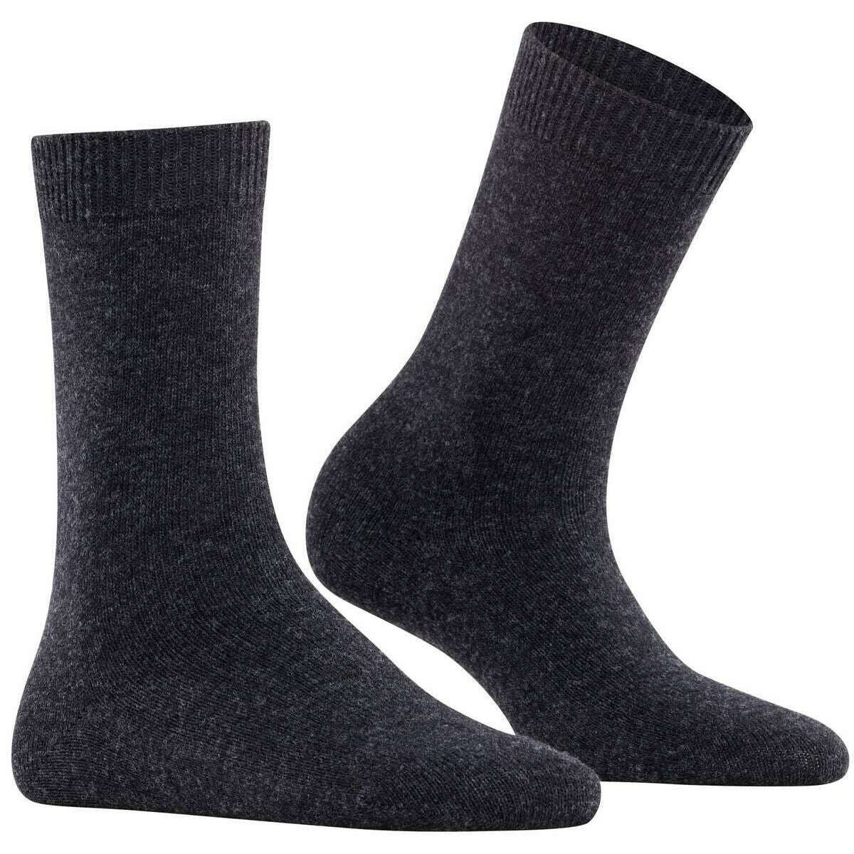 Falke Cosy Wool Socks - Anthracite Mel Grey - Image 2