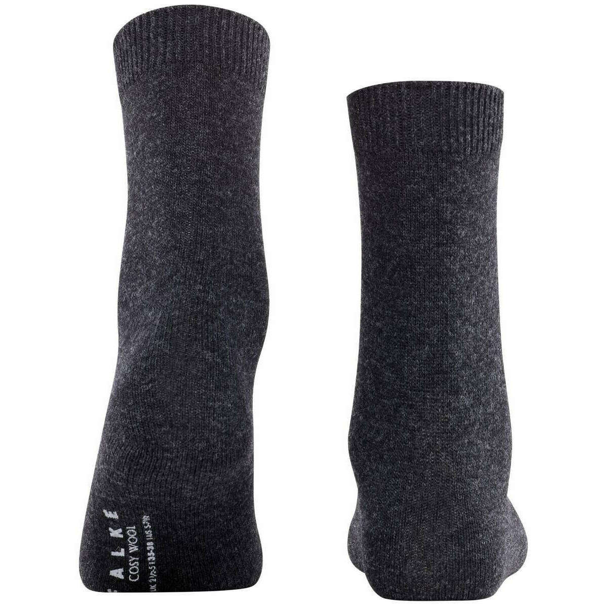 Falke Cosy Wool Socks - Anthracite Mel Grey - Image 3