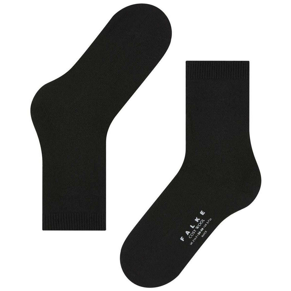 Falke Cosy Wool Socks - Black - Image 5