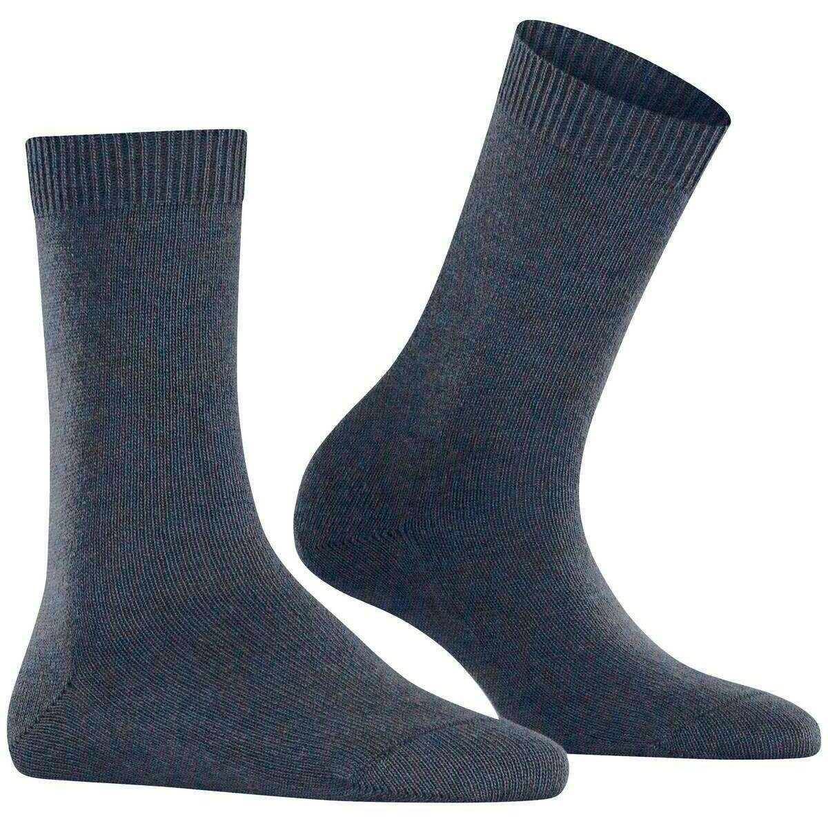 Falke Cosy Wool Socks - Dark Blue Mel - Image 2