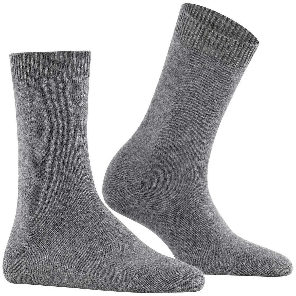 Falke Cosy Wool Socks - Light Grey Mel - Image 2