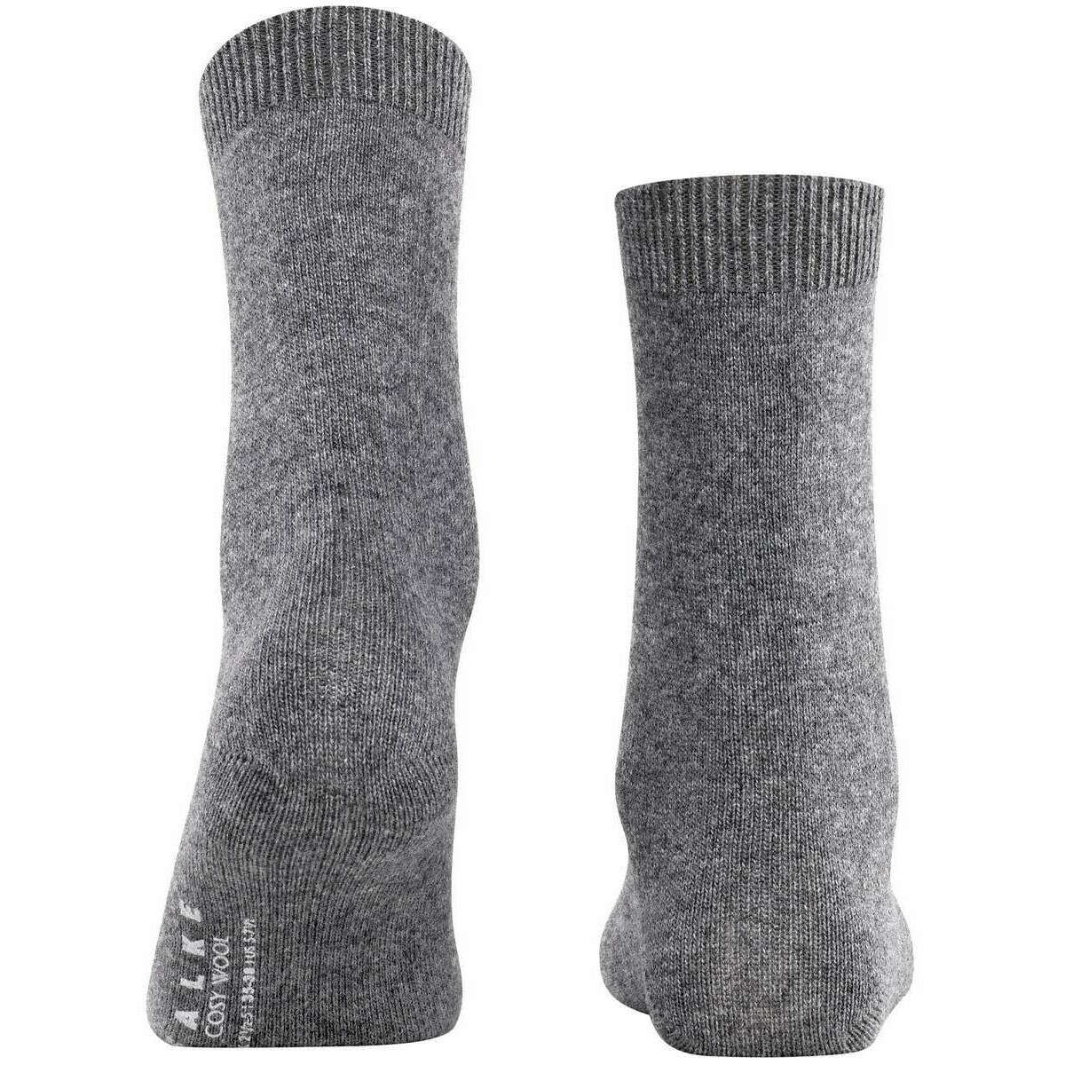 Falke Cosy Wool Socks - Light Grey Mel - Image 3