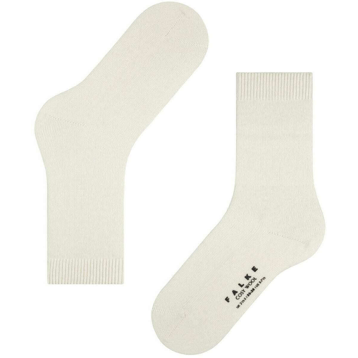 Falke Cosy Wool Socks - Off White - Image 5