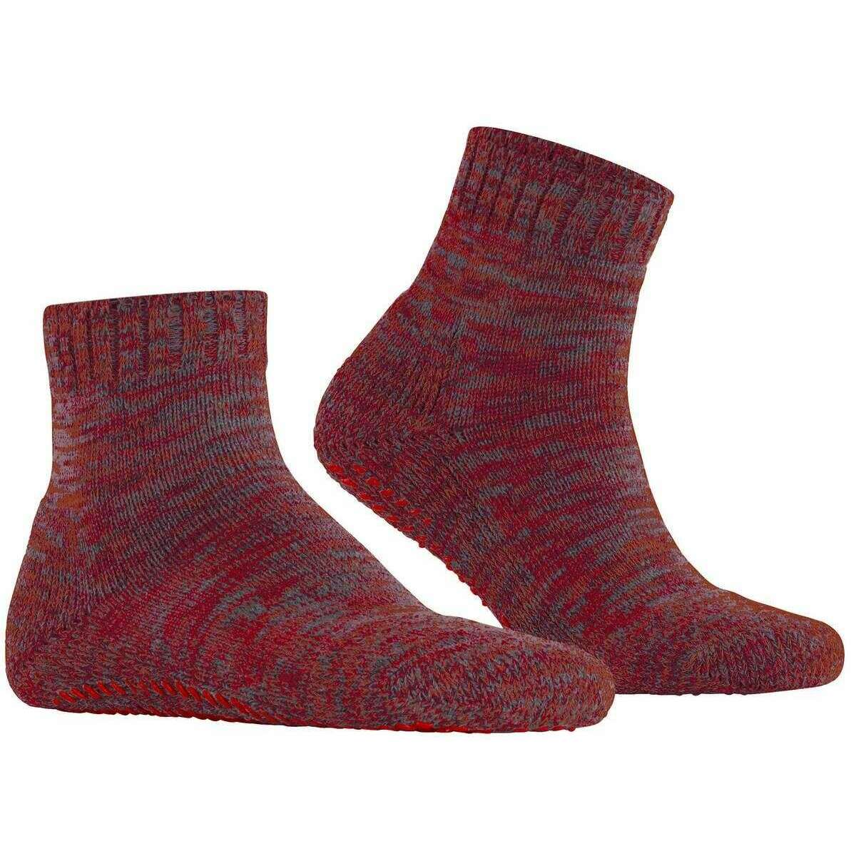 Falke Cotton Grip House Socks - Red Flash - Image 2