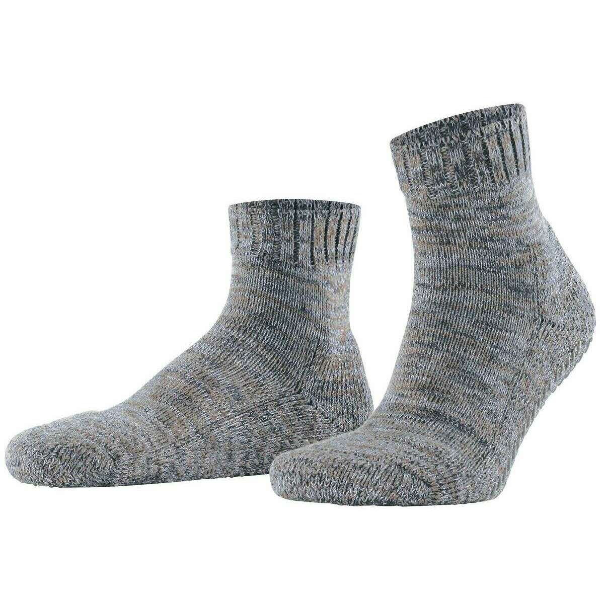 Falke Cotton Grip House Socks - Silver Grey