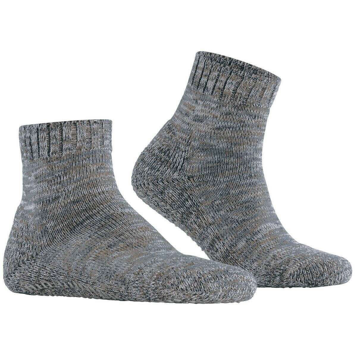 Falke Cotton Grip House Socks - Silver Grey - Image 2
