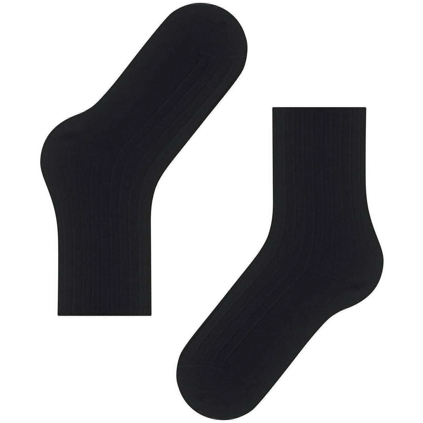 Falke Cotton Rib Socks - Black - Image 5