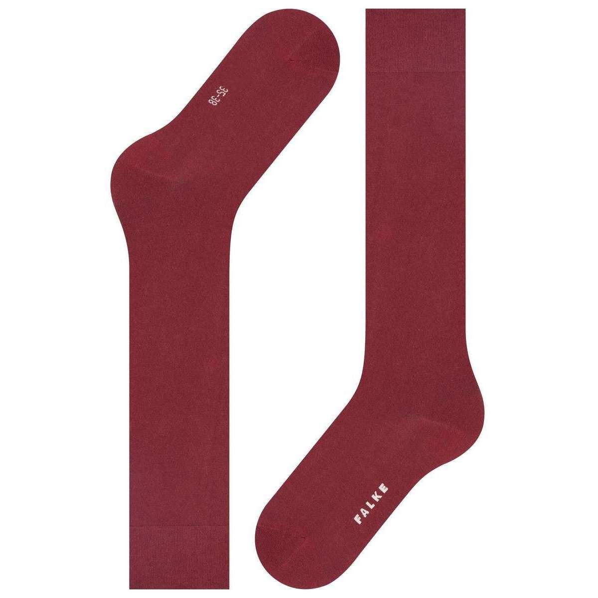 Falke Cotton Touch Knee High Socks - Burgundy - Image 5
