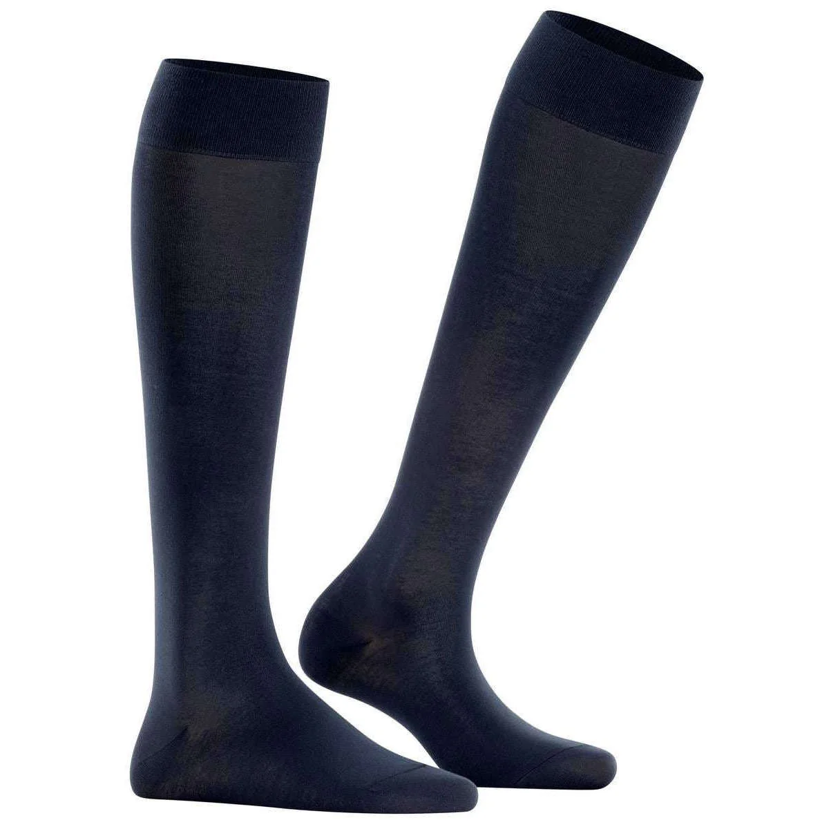 Falke Cotton Touch Knee High Socks - Dark Navy - Image 2