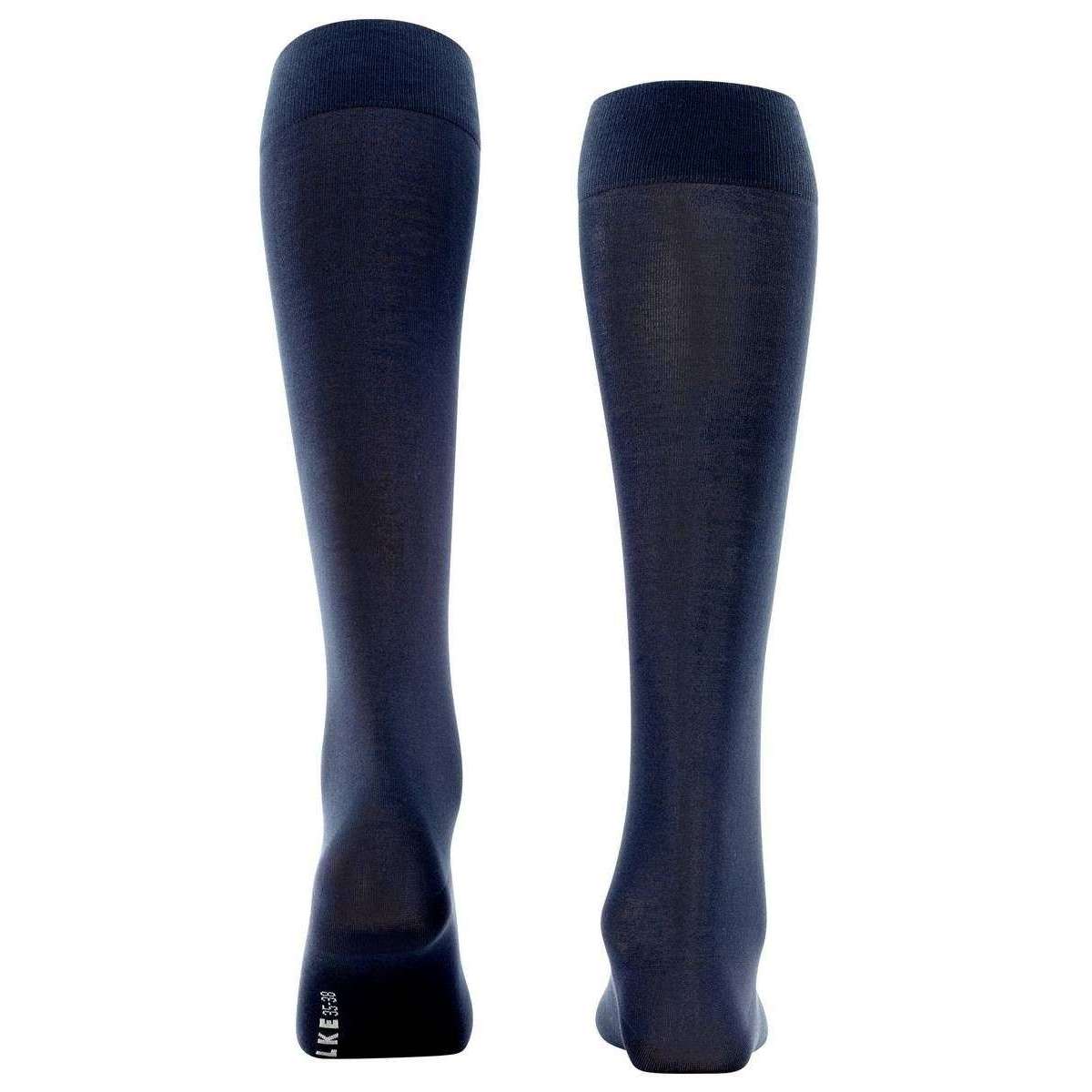 Falke Cotton Touch Knee High Socks - Dark Navy - Image 3