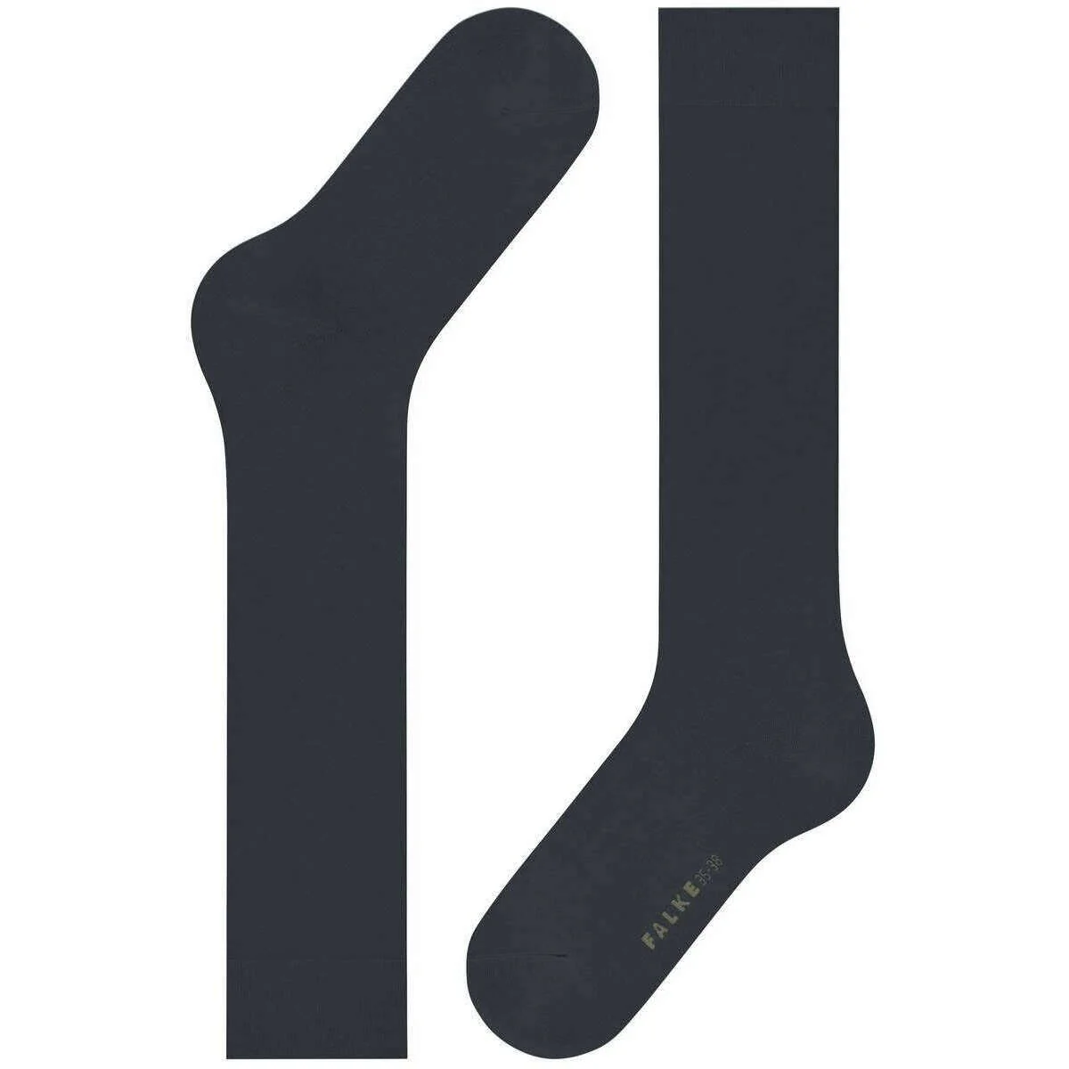 Falke Cotton Touch Knee High Socks - Graphite Grey - Image 5