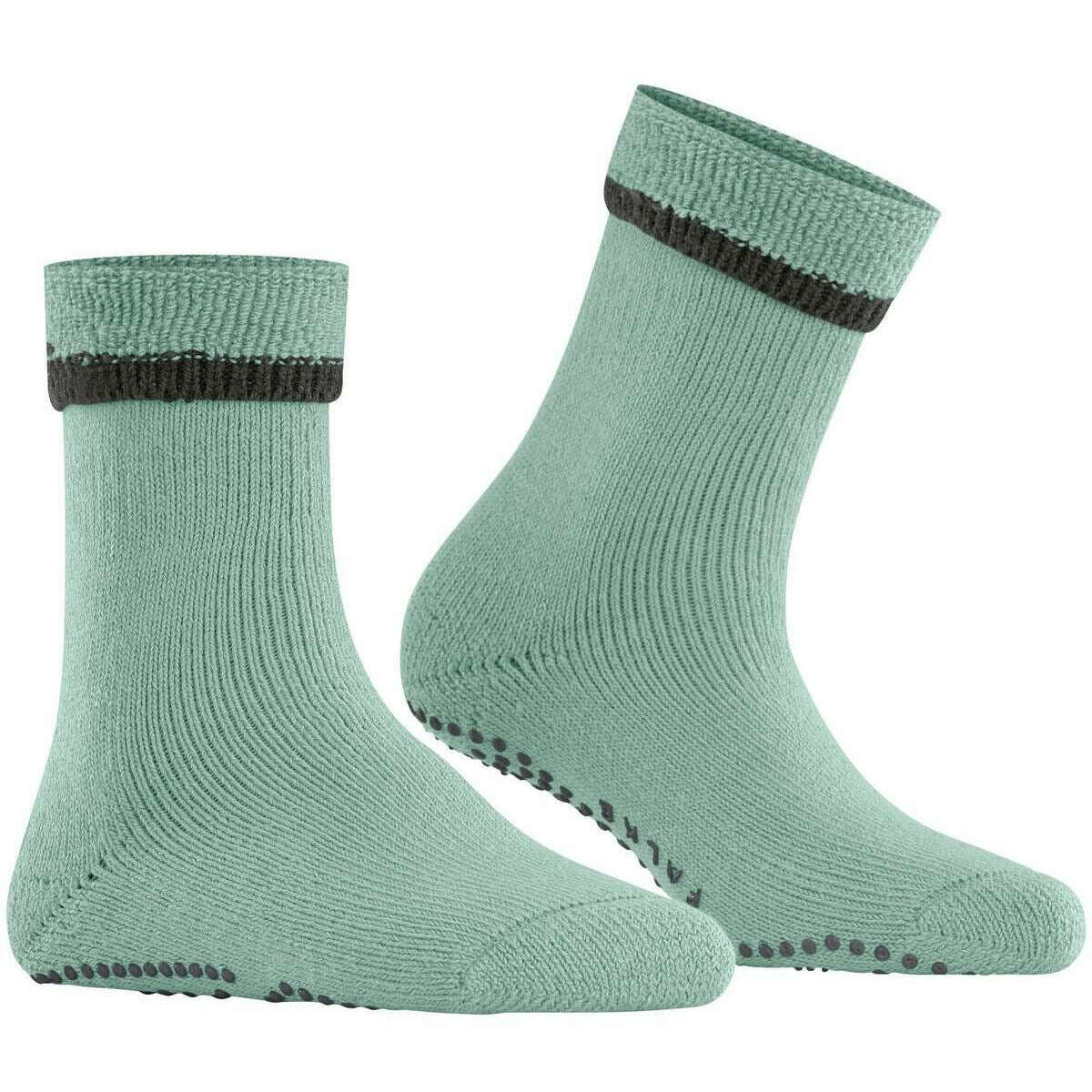 Falke Cuddle Pads House Socks - Peppermint Green - Image 2