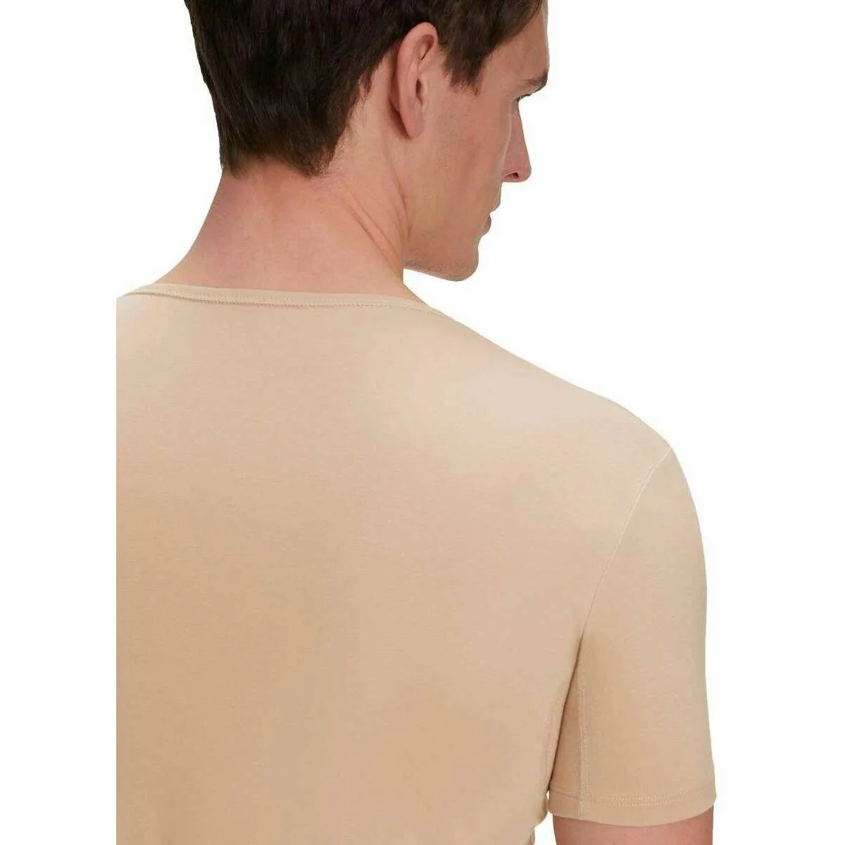 Falke Daily Climate Control Deep V-Neck T-Shirt - Camel Brown - Image 5