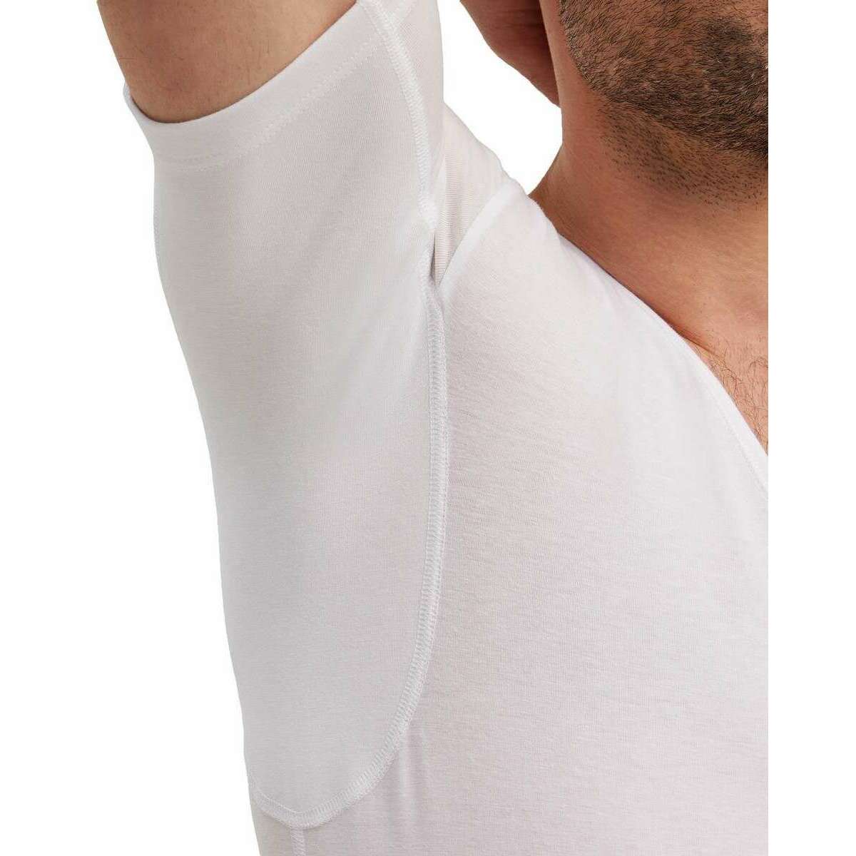Falke Daily Climate Control Deep V-Neck T-Shirt - White - Image 5