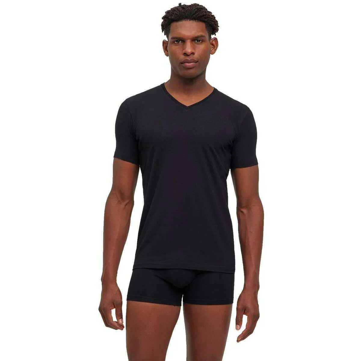 Falke Daily Climate Control V-Neck T-Shirt - Black - Image 2