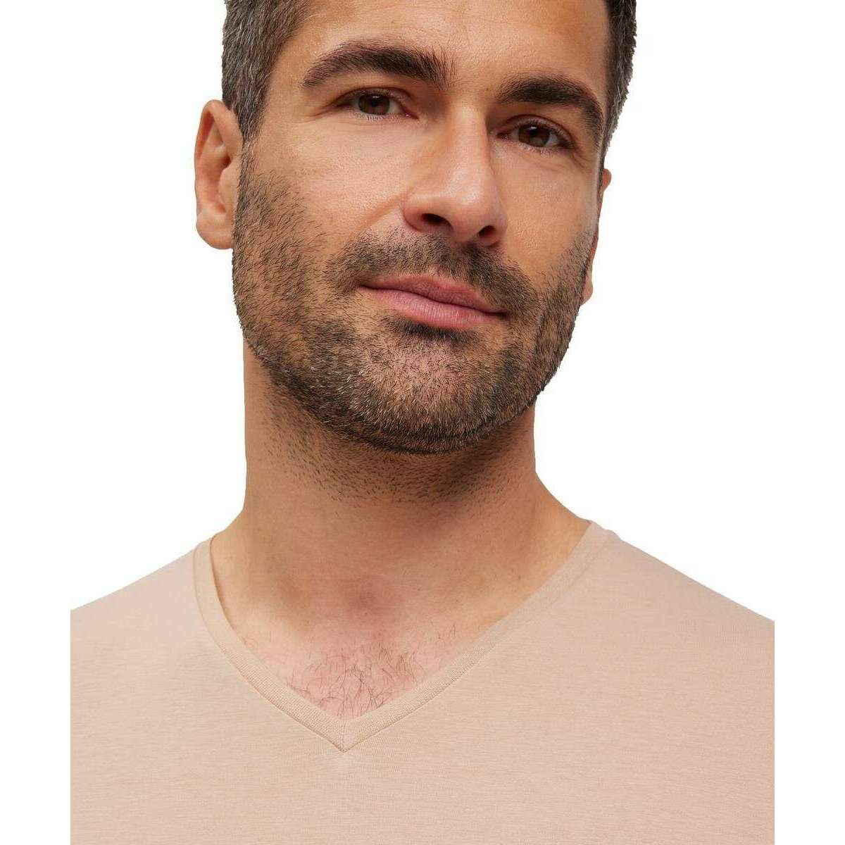Falke Daily Climate Control V-Neck T-Shirt - Camel Brown - Image 4