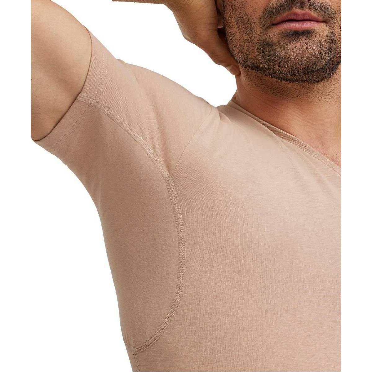 Falke Daily Climate Control V-Neck T-Shirt - Camel Brown - Image 5