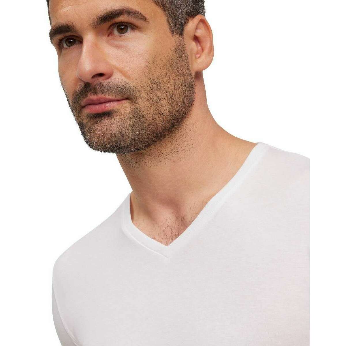 Falke Daily Climate Control V-Neck T-Shirt - White - Image 4