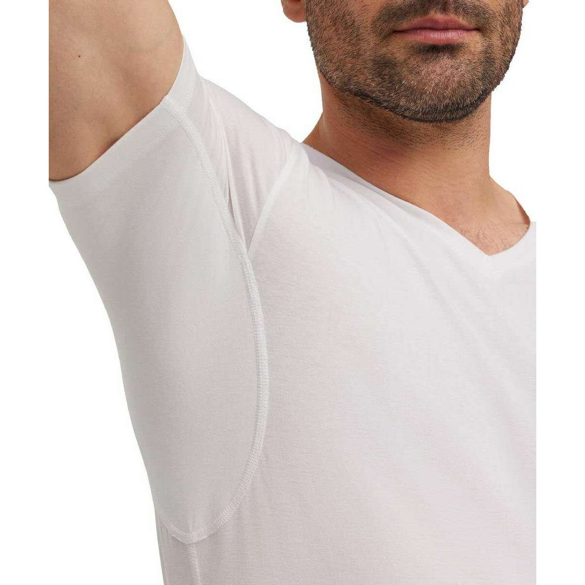 Falke Daily Climate Control V-Neck T-Shirt - White - Image 5