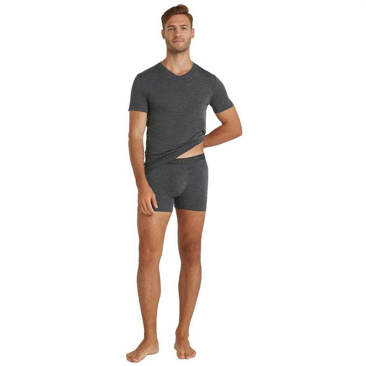 Falke Daily ClimaWool Boxer Brief - Dark Grey Heather - Image 6
