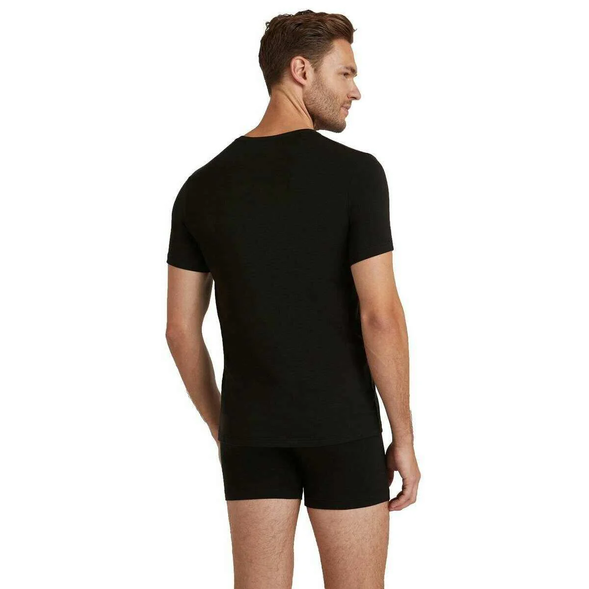 Falke Daily ClimaWool Crew Neck T-Shirt - Black - Image 3