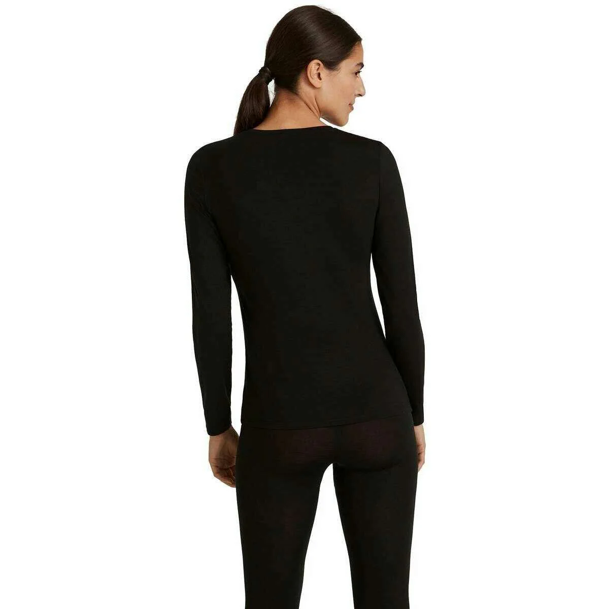 Falke Daily ClimaWool Long Sleeve T-Shirt - Black - Image 3