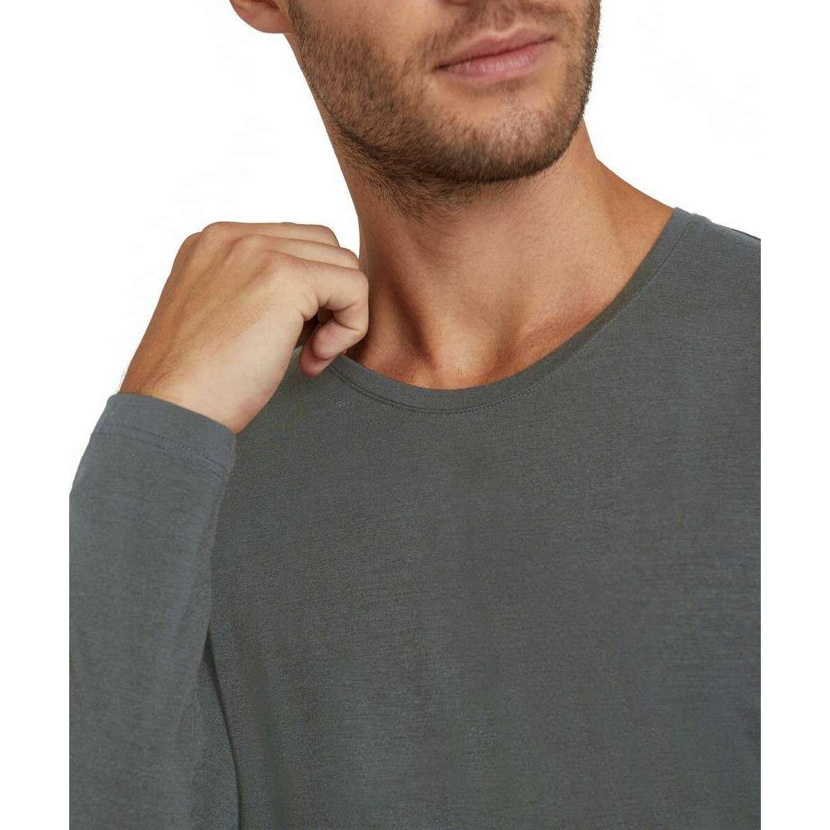 Falke Daily ClimaWool Long Sleeve T-Shirt - Dark Grey Heather - Image 3