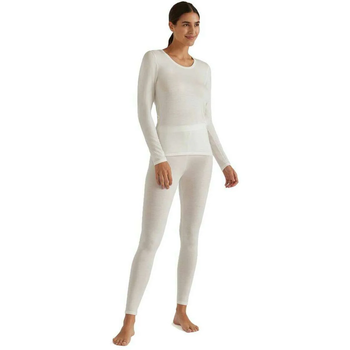 Falke Daily ClimaWool Long Sleeve T-Shirt - Off-White - Image 6