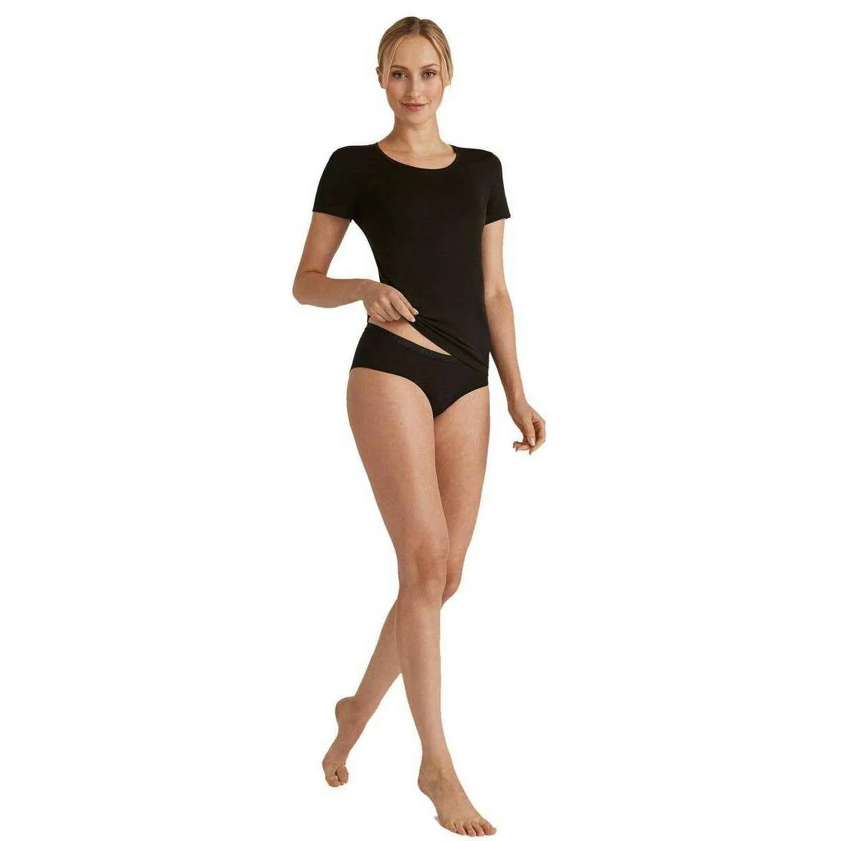 Falke Daily Climawool Panty Brief - Black - Image 6