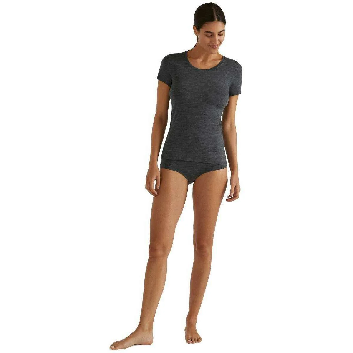 Falke Daily ClimaWool T-Shirt - Dark Grey Heather - Image 6