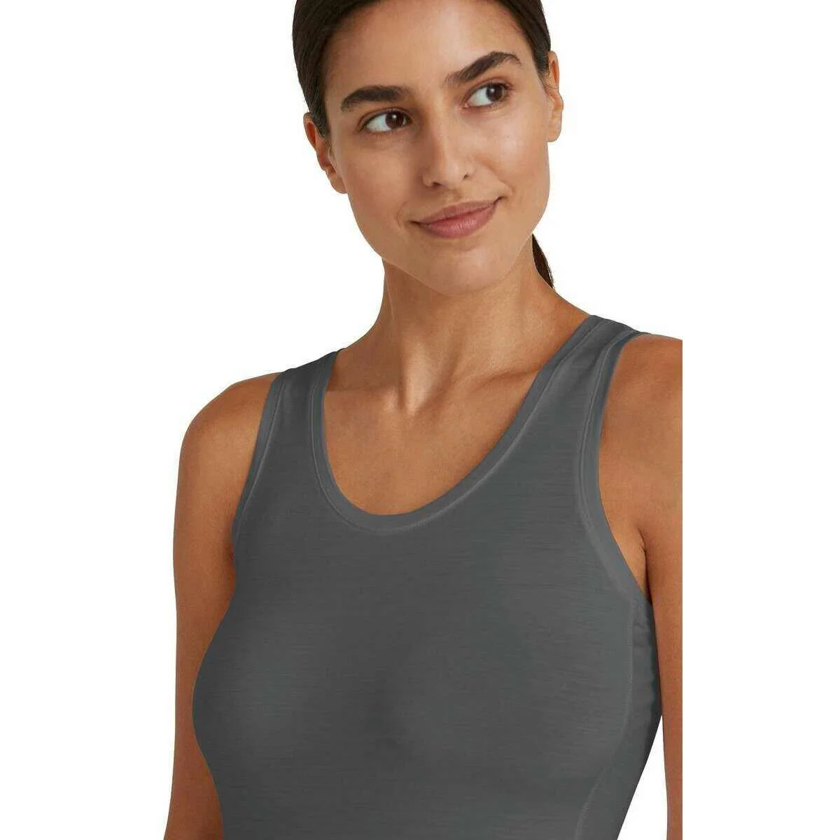 Falke Daily ClimaWool Tank Top - Dark Grey Heather - Image 4