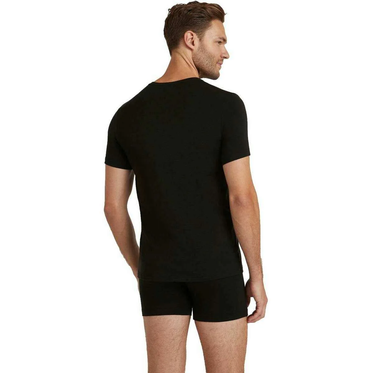 Falke Daily ClimaWool V-Neck T-Shirt - Black - Image 3