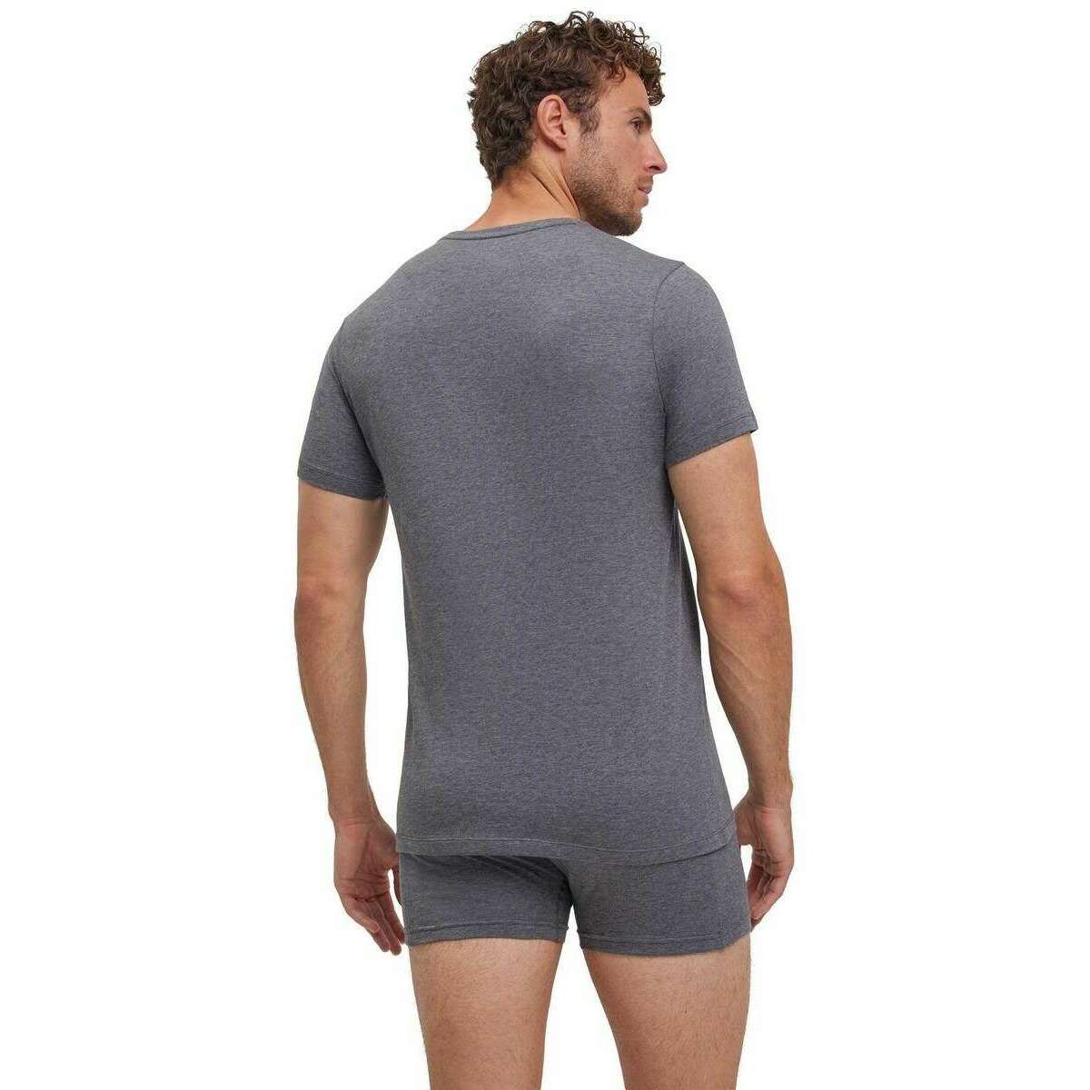 Falke Daily Comfort Crew Neck 2 Pack T-Shirt - Dark Grey Heather - Image 3