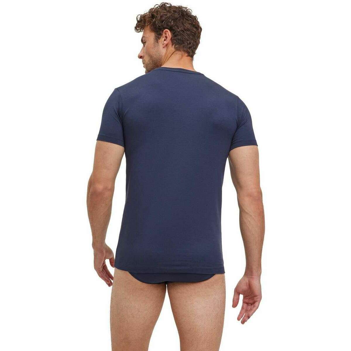 Falke Daily Comfort Crew Neck 2 Pack T-Shirt - Midnight Navy - Image 3