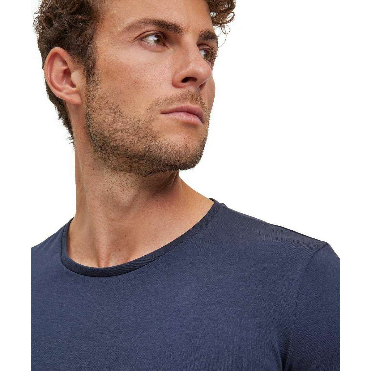 Falke Daily Comfort Crew Neck 2 Pack T-Shirt - Midnight Navy - Image 4