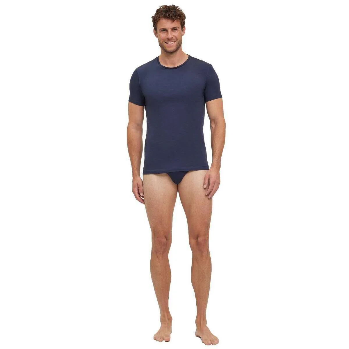 Falke Daily Comfort Crew Neck 2 Pack T-Shirt - Midnight Navy - Image 6