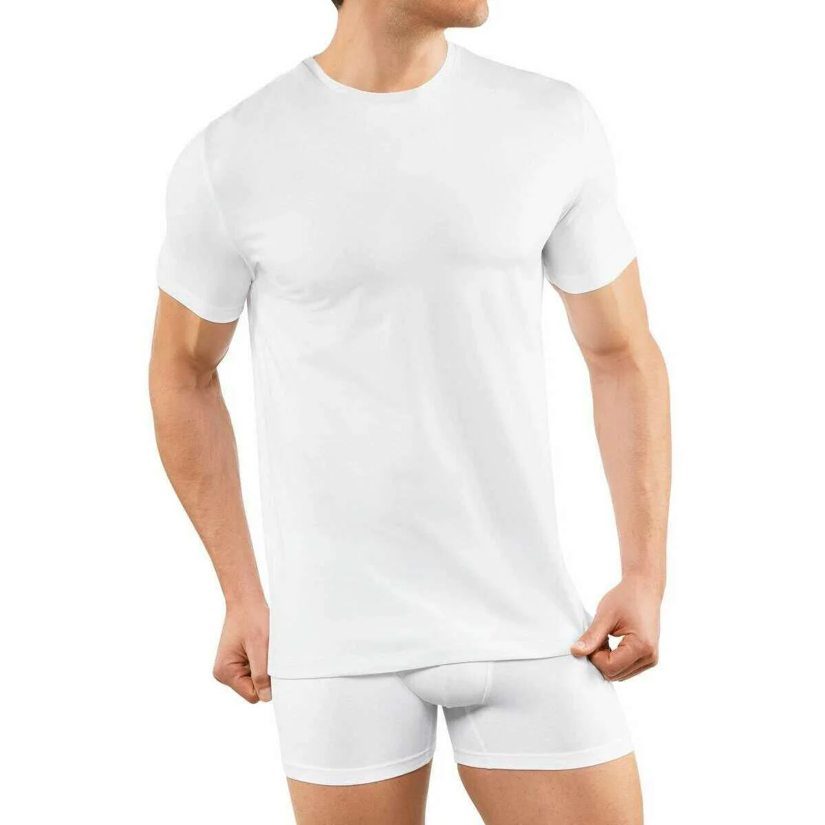 Falke Daily Comfort Crew Neck 2 Pack T-Shirt - White - Image 2
