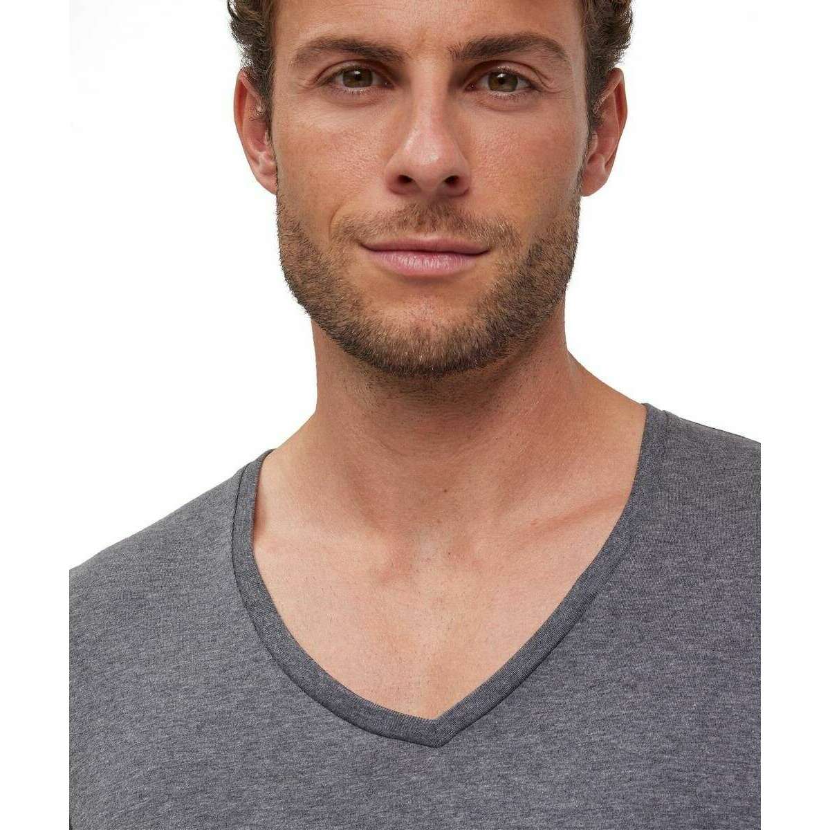 Falke Daily Comfort Deep V-Neck 2 Pack T-Shirt - Dark Grey Heather - Image 4